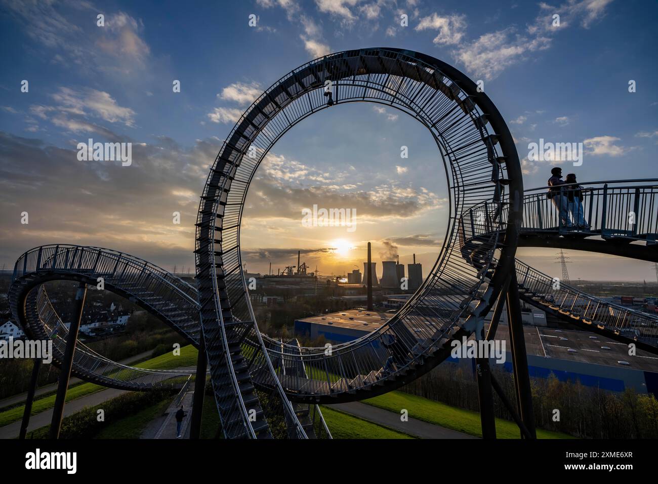 Huettenwerke Krupp-Mannesmann, HKM a Duisburg-Huettenheim, cokeria e 2 altiforni, impianto di sinterizzazione e centrale elettrica, Tiger & Turtle Foto Stock