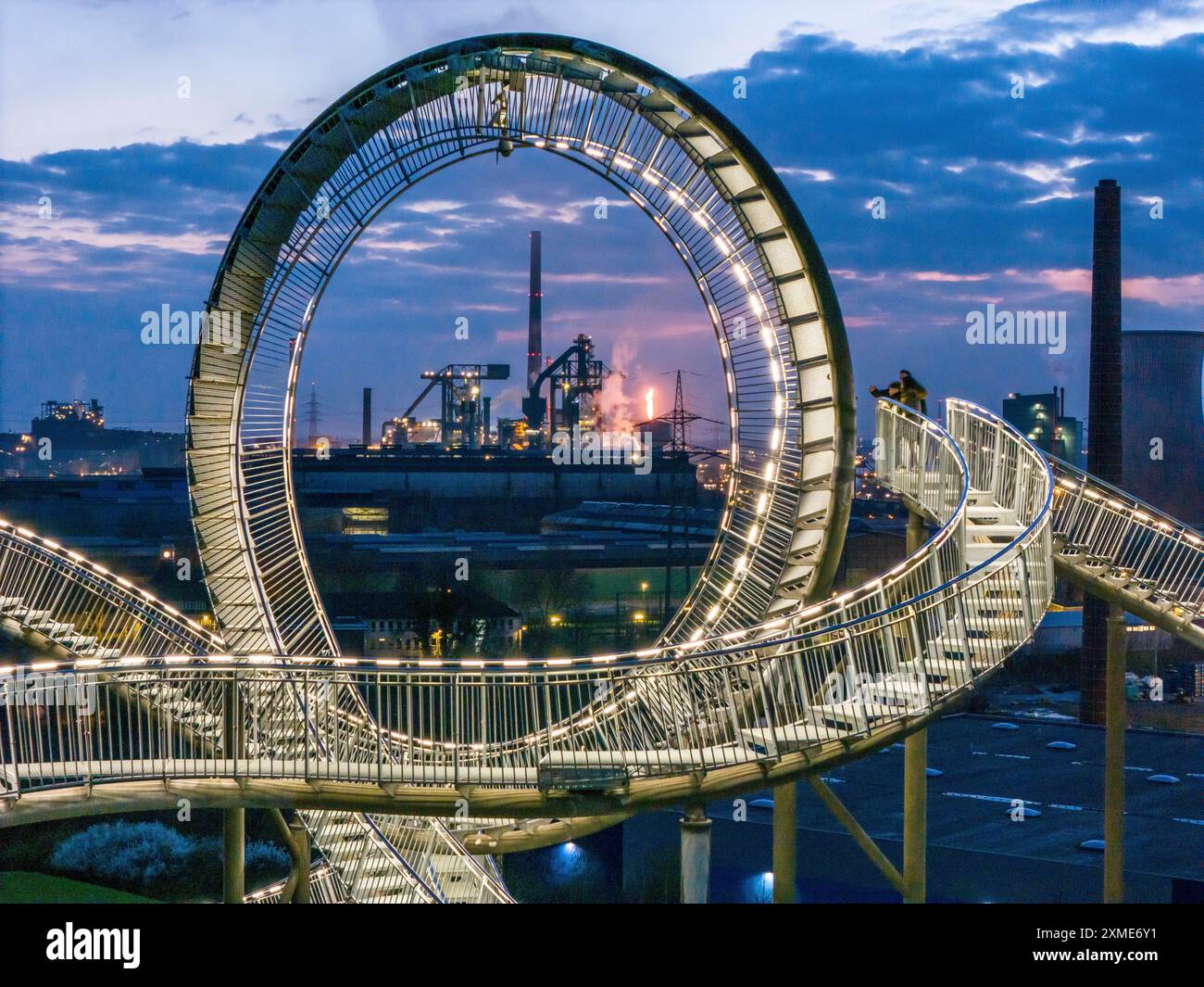 Huettenwerke Krupp-Mannesmann, HKM a Duisburg-Huettenheim, cokeria e 2 altiforni, impianto di sinterizzazione e centrale elettrica, Tiger & Turtle Foto Stock