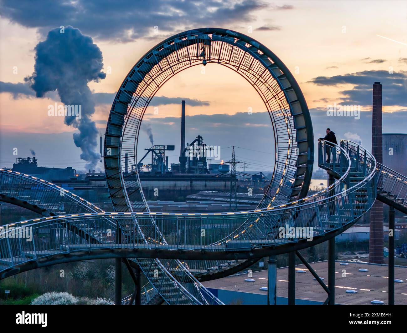Huettenwerke Krupp-Mannesmann, HKM a Duisburg-Huettenheim, cokeria e 2 altiforni, impianto di sinterizzazione e centrale elettrica, Tiger & Turtle Foto Stock