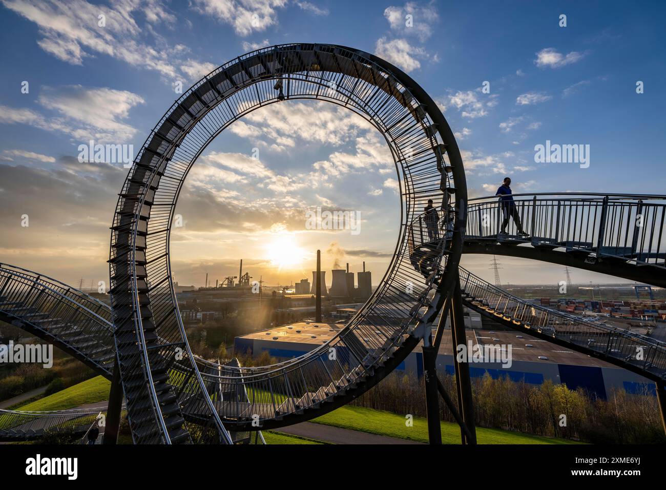 Huettenwerke Krupp-Mannesmann, HKM a Duisburg-Huettenheim, cokeria e 2 altiforni, impianto di sinterizzazione e centrale elettrica, Tiger & Turtle Foto Stock
