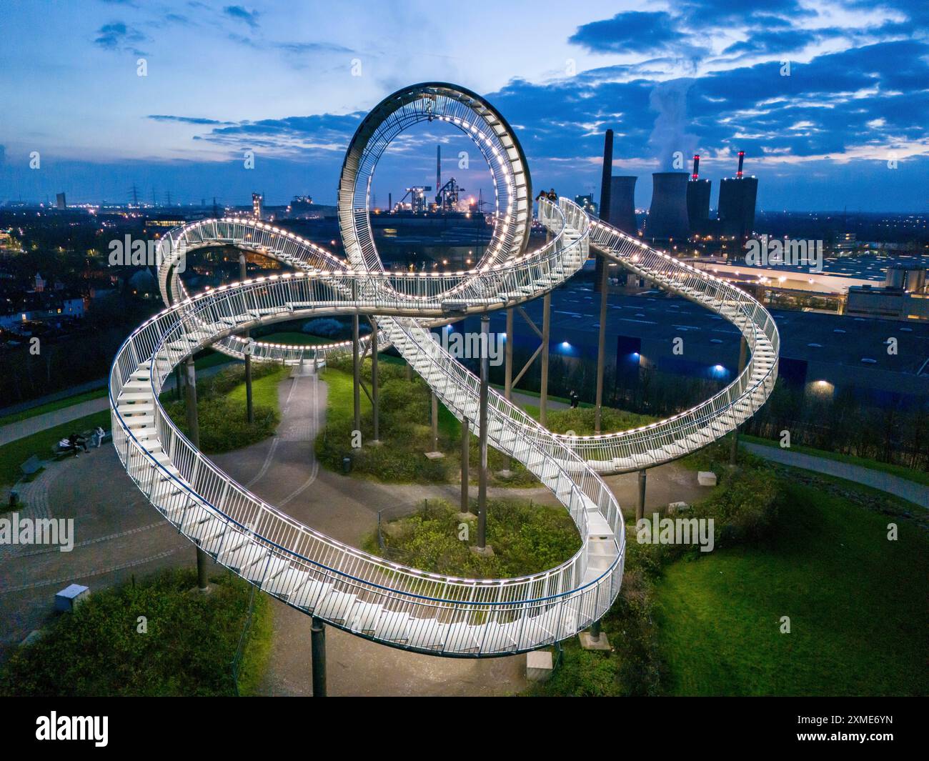 Huettenwerke Krupp-Mannesmann, HKM a Duisburg-Huettenheim, cokeria e 2 altiforni, impianto di sinterizzazione e centrale elettrica, Tiger & Turtle Foto Stock