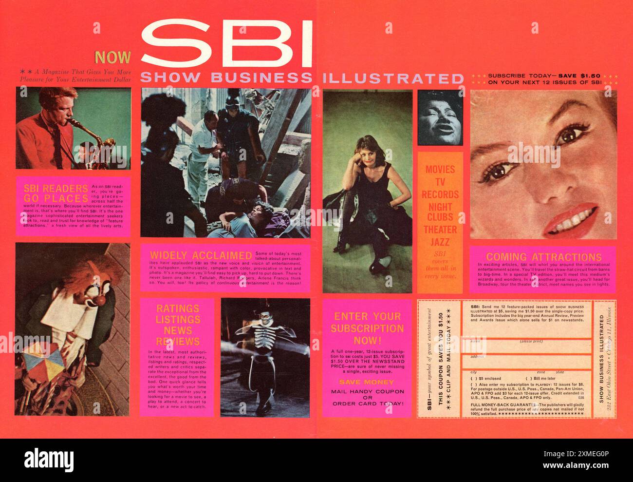 Pubblicità vintage della rivista "Playboy" di marzo 1962, USA Foto Stock