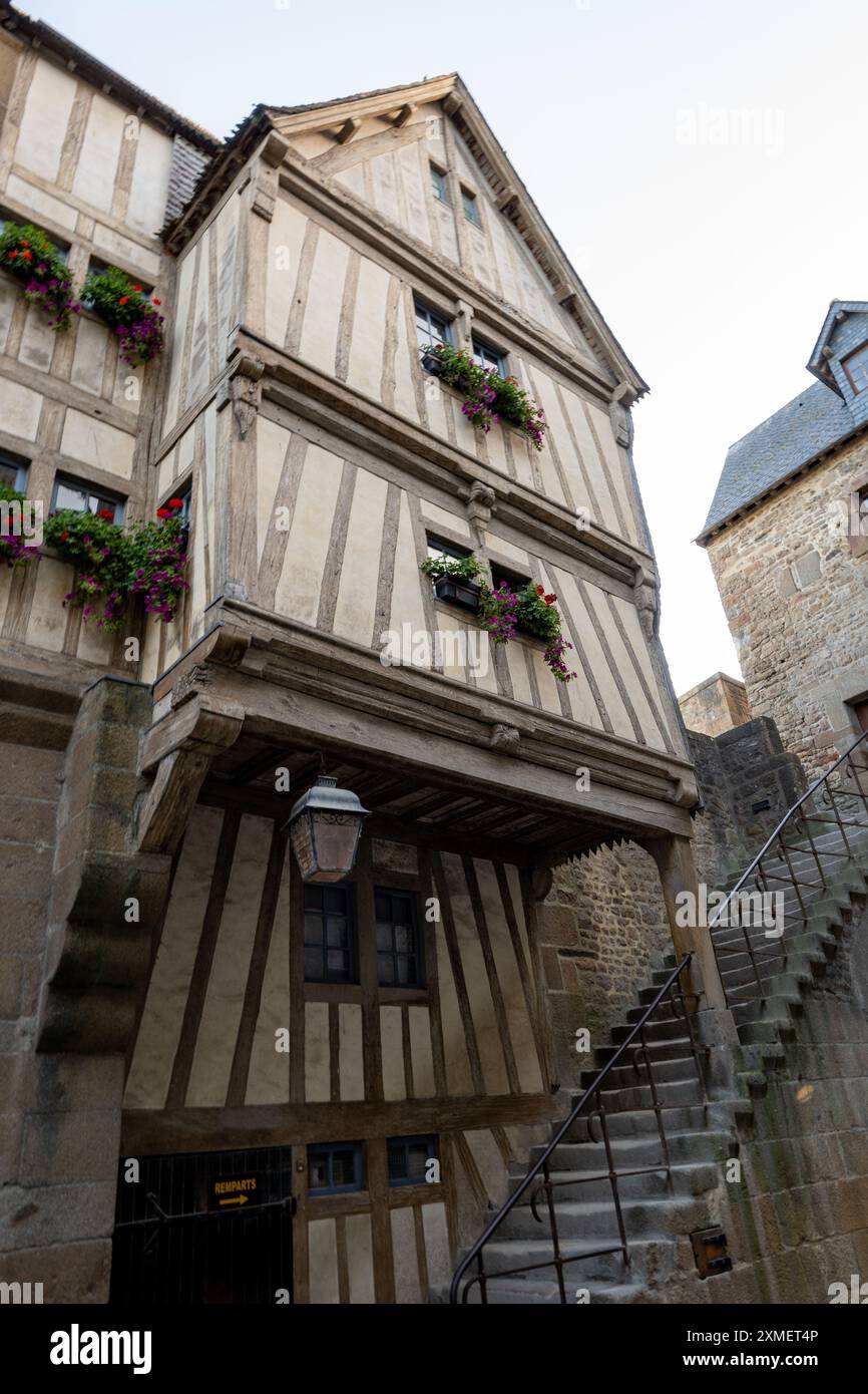 Monte di Saint Michel, Normandia, Francia Foto Stock