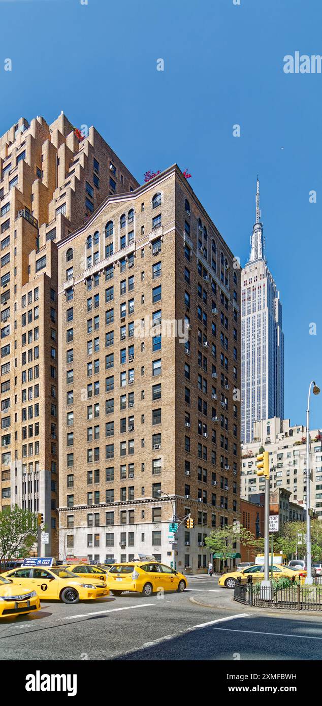 16 Park Avenue, una cooperativa di 16 piani a Murray Hill, costruita nel 1924 su progetto di Fred F. French Co. - Il progettista/sviluppatore di Tudor City. Foto Stock