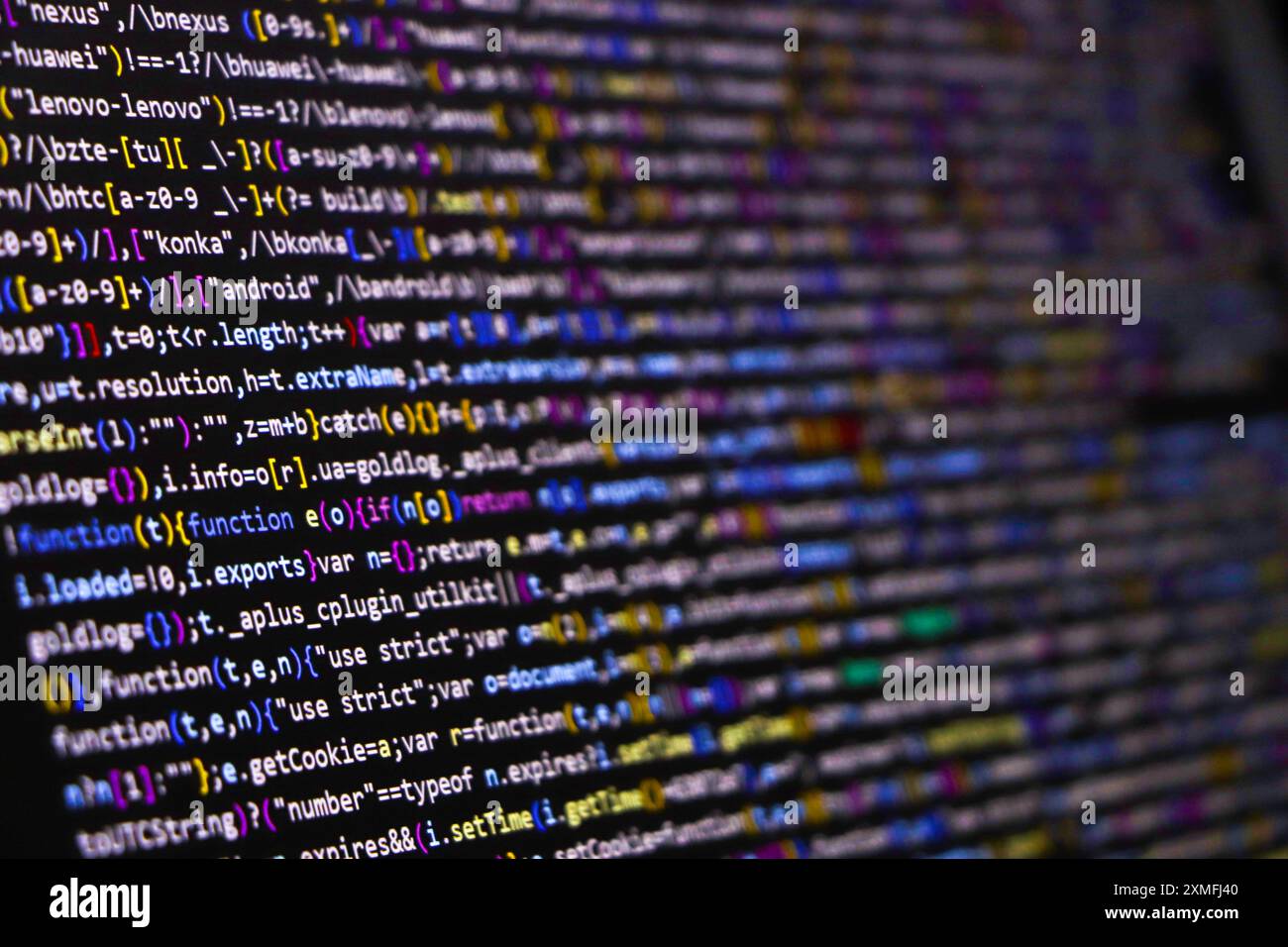 Codifica, schermata codice di programmazione , schermata di codifica Foto Stock