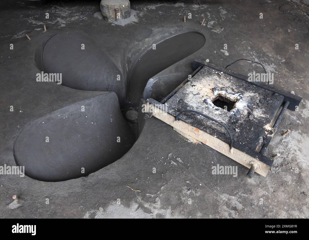 Mold to make a boat elica, Dhaka Division, Keraniganj, Bangladesh Foto Stock