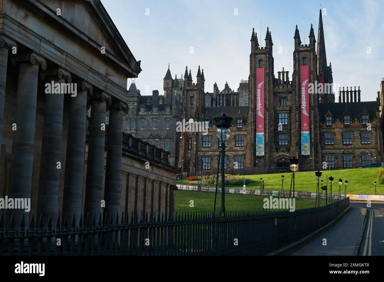 Edimburgo Scozia, Regno Unito 28 luglio 2024. Vista generale della Assembly Hall prima dell'inizio del Festival Fringe di Edimburgo. credito sst/alamy notizie in diretta Foto Stock