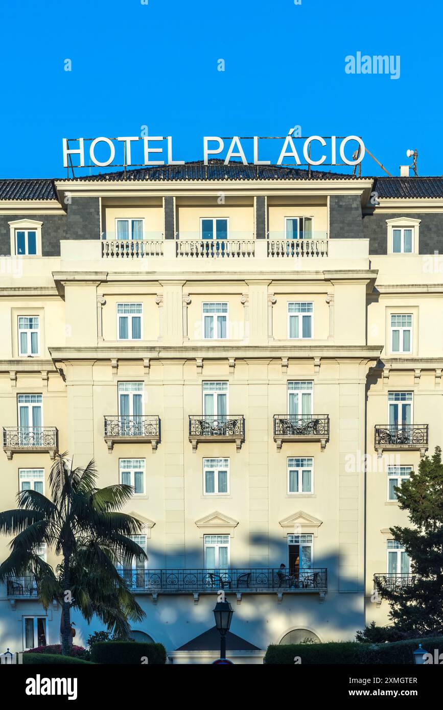 Facciata dell'Hotel Palacio a Estoril, Portogallo Foto Stock