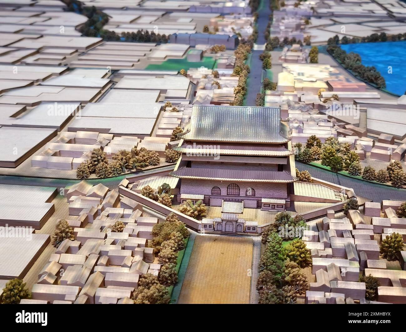 PECHINO, CINA - 25 LUGLIO 2024 - la foto scattata il 25 luglio 2019 mostra un modello di tavolo di sabbia dell'asse centrale di Pechino al Museo della capitale di Pechino Foto Stock