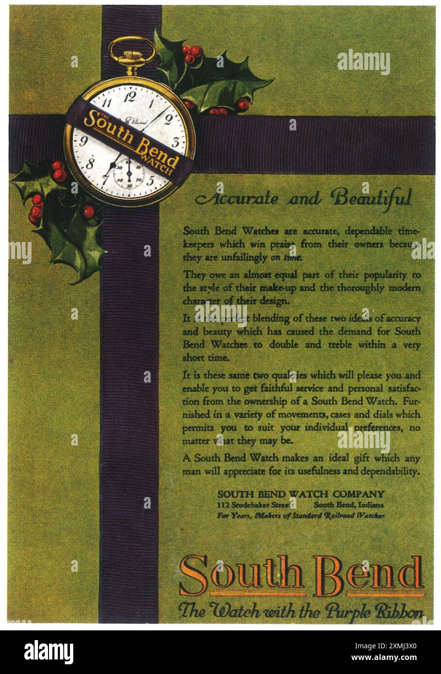1918 South Bend guarda l'annuncio Foto Stock