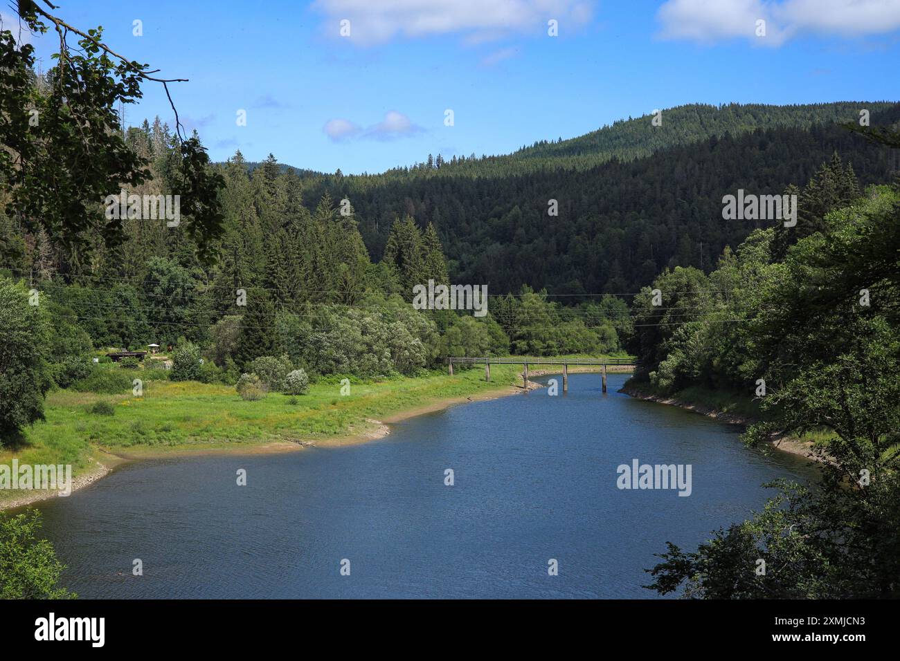 Vista del bacino idrico di Alb nella Foresta Nera - Germania Foto Stock