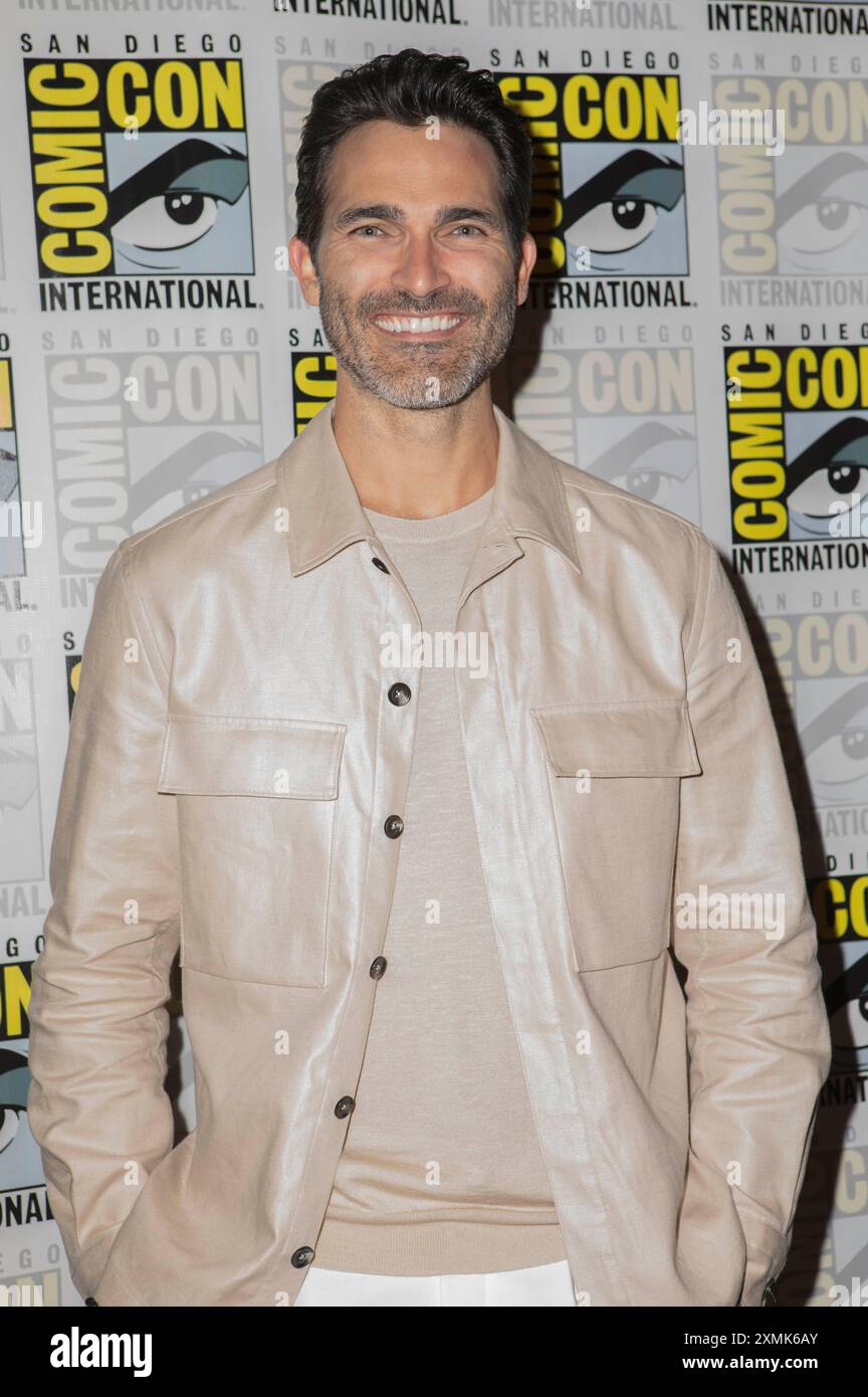 Tyler Hoechlin beim Photocall zu CW serie TV 'Superman & Lois' auf der San Diego Comic-con International 2024 im Hilton Bayfront Hotel. San Diego, 27.07.2024 anni Foto Stock