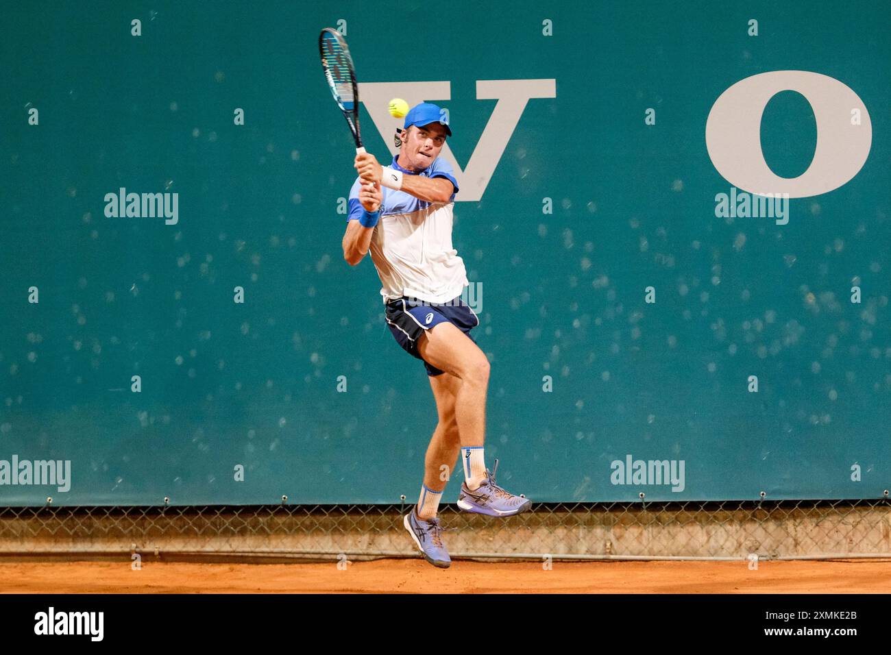 Vilius Gaubas dalla Lituania in azione durante gli internazionali di Verona - il torneo di tennis ATP Challenger 100 allo Sports Club Verona il 26 luglio 2024, Foto Stock