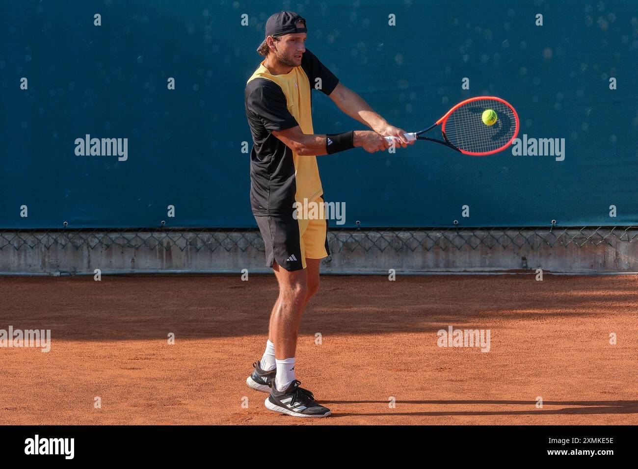 Federico Arnaboldi dall'Italia in azione durante gli internazionali di Verona - il torneo di tennis ATP Challenger 100 presso lo Sports Club Verona il 27 luglio 2024, Foto Stock