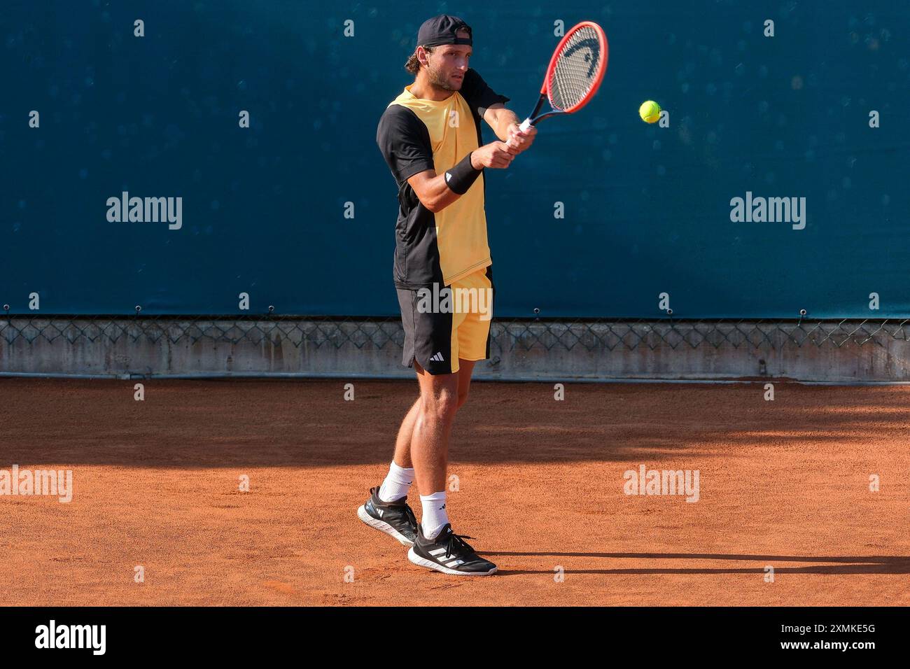 Federico Arnaboldi dall'Italia in azione durante gli internazionali di Verona - ATP Challenger 100 al Circolo sportivo di Verona il 27 luglio 2024 Foto Stock