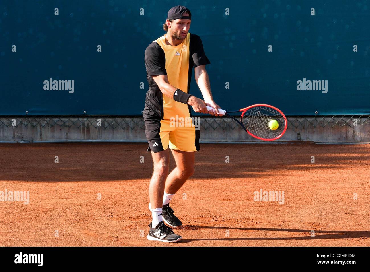 Federico Arnaboldi dall'Italia in azione durante gli internazionali di Verona - il torneo di tennis ATP Challenger 100 presso lo Sports Club Verona il 27 luglio 2024, Foto Stock