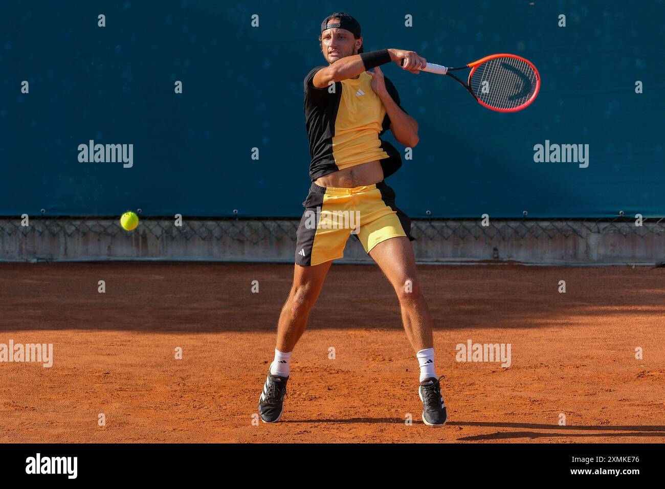 Federico Arnaboldi dall'Italia in azione durante gli internazionali di Verona - il torneo di tennis ATP Challenger 100 presso lo Sports Club Verona il 27 luglio 2024, Foto Stock