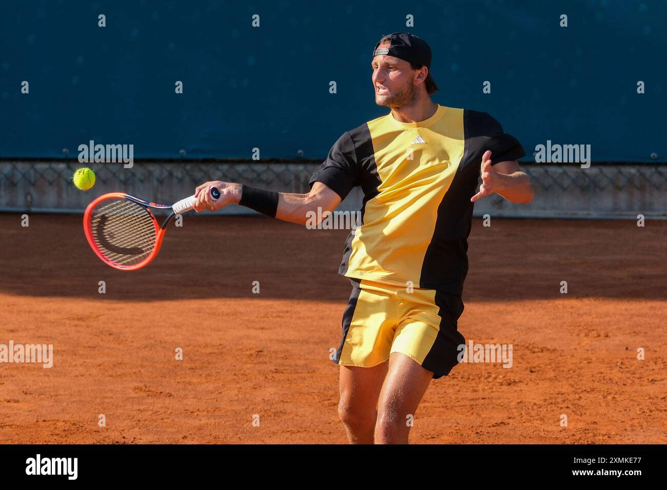 Federico Arnaboldi dall'Italia in azione durante gli internazionali di Verona - il torneo di tennis ATP Challenger 100 presso lo Sports Club Verona il 27 luglio 2024, Foto Stock