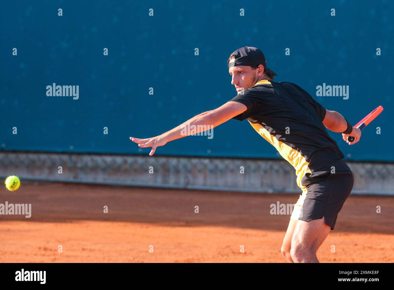 Federico Arnaboldi dall'Italia in azione durante gli internazionali di Verona - il torneo di tennis ATP Challenger 100 presso lo Sports Club Verona il 27 luglio 2024, Foto Stock