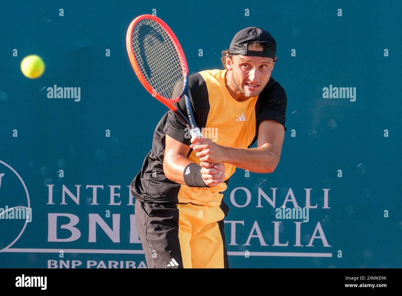 Federico Arnaboldi dall'Italia in azione durante gli internazionali di Verona - il torneo di tennis ATP Challenger 100 presso lo Sports Club Verona il 27 luglio 2024, Foto Stock