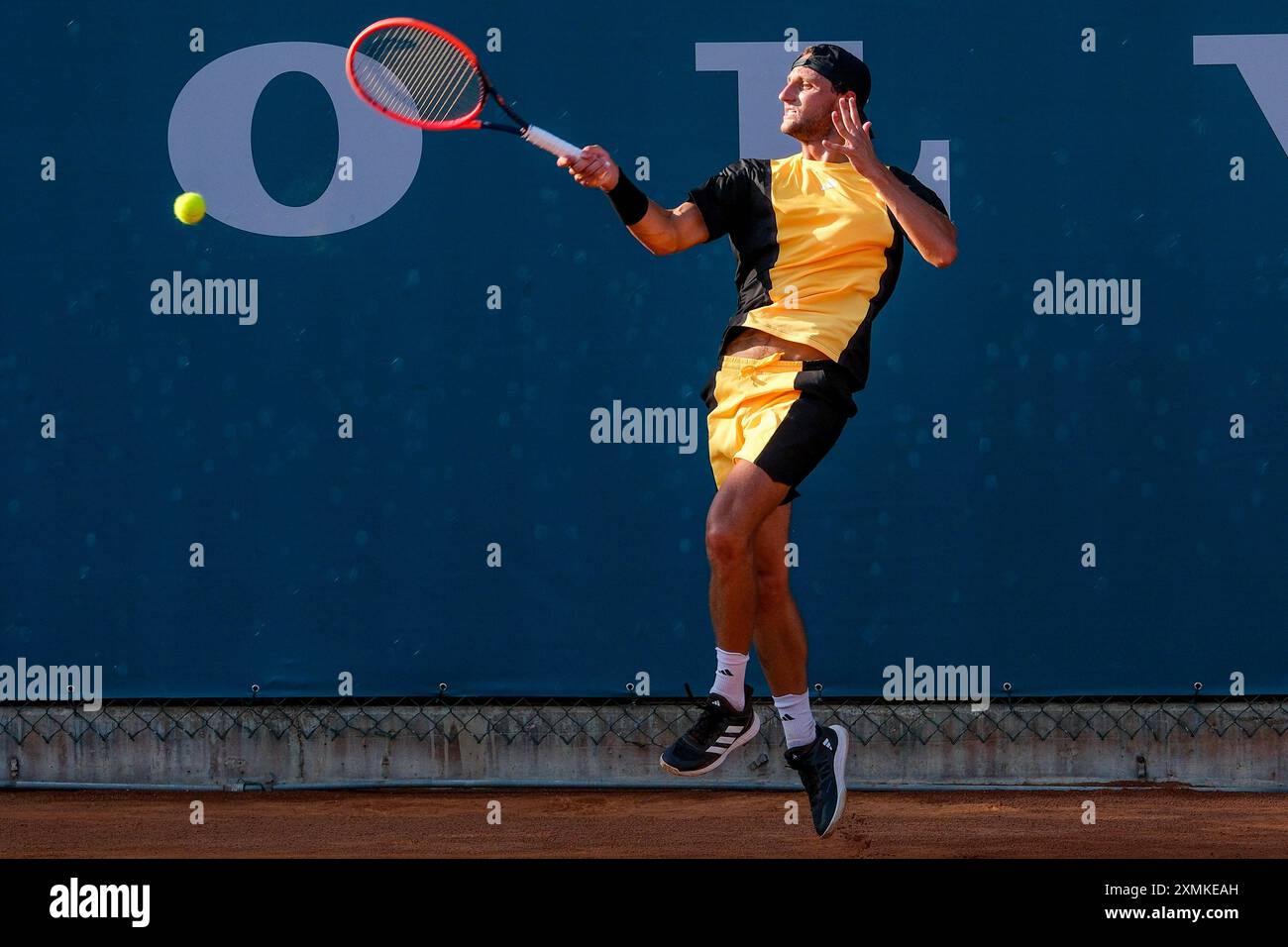 Federico Arnaboldi dall'Italia in azione durante gli internazionali di Verona - ATP Challenger 100 al Circolo sportivo di Verona il 27 luglio 2024 Foto Stock