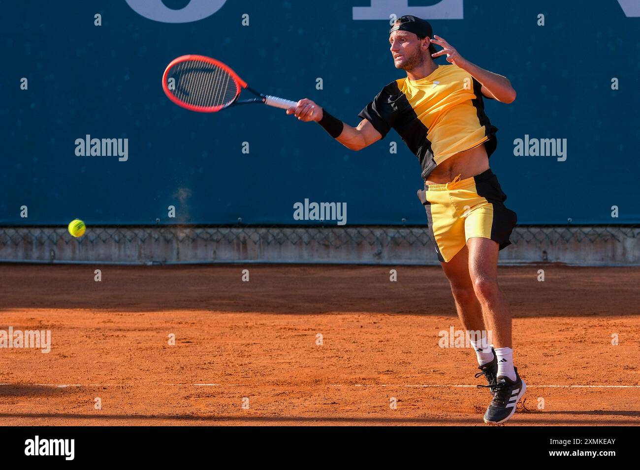 Federico Arnaboldi dall'Italia in azione durante gli internazionali di Verona - il torneo di tennis ATP Challenger 100 presso lo Sports Club Verona il 27 luglio 2024, Foto Stock