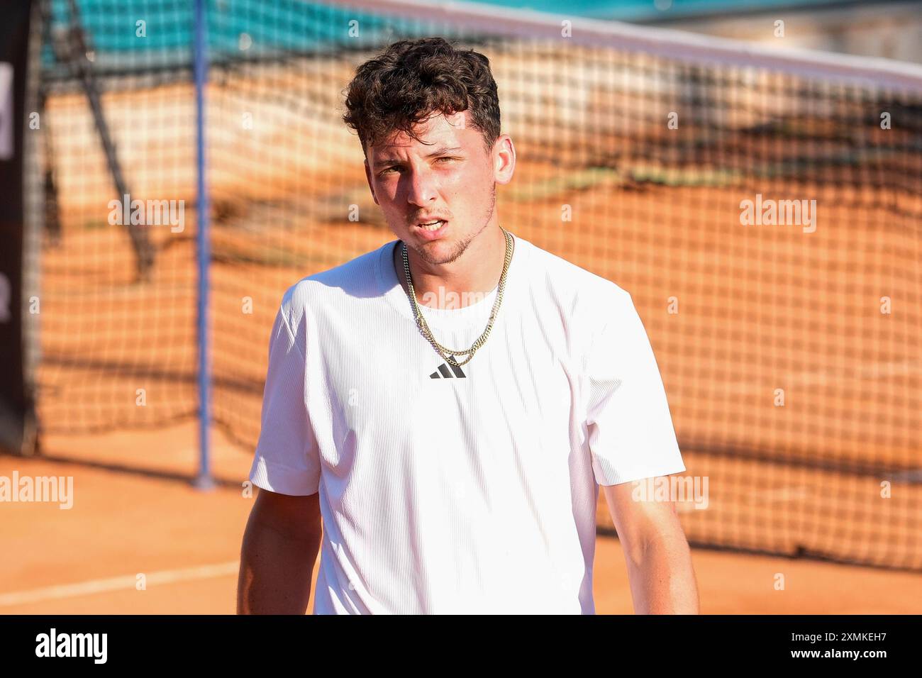 Ritratto di Max Hans Rehberg dalla Germania durante gli internazionali di Verona - ATP Challenger 100 torneo di tennis presso lo Sports Club Verona il 27 luglio 202 Foto Stock
