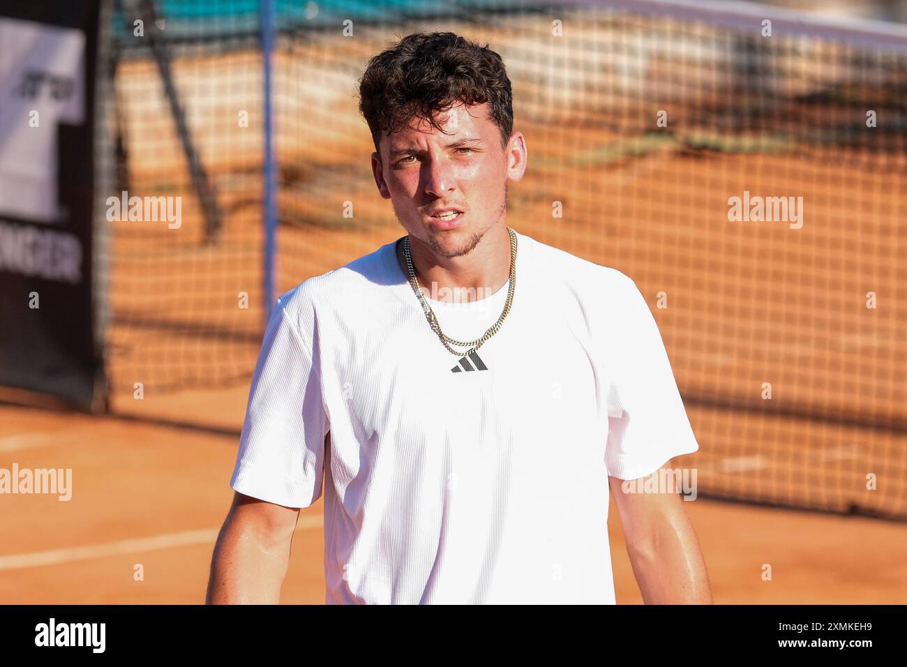 Ritratto di Max Hans Rehberg dalla Germania durante gli internazionali di Verona - ATP Challenger 100 torneo di tennis presso lo Sports Club Verona il 27 luglio 202 Foto Stock