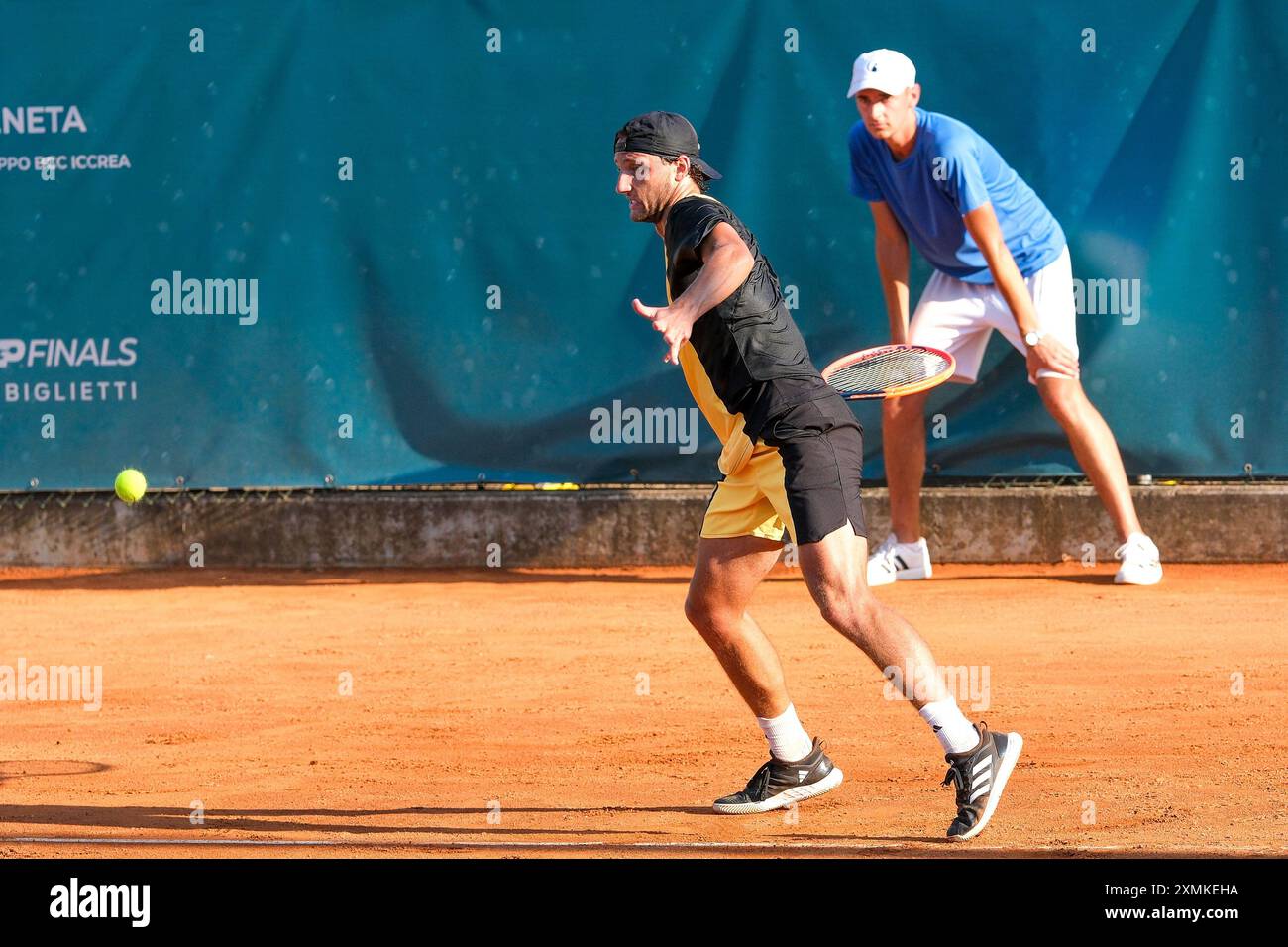 Federico Arnaboldi dall'Italia in azione durante gli internazionali di Verona - il torneo di tennis ATP Challenger 100 presso lo Sports Club Verona il 27 luglio 2024, Foto Stock