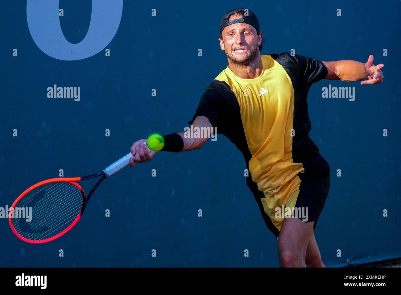 Federico Arnaboldi dall'Italia in azione durante gli internazionali di Verona - il torneo di tennis ATP Challenger 100 presso lo Sports Club Verona il 27 luglio 2024, Foto Stock