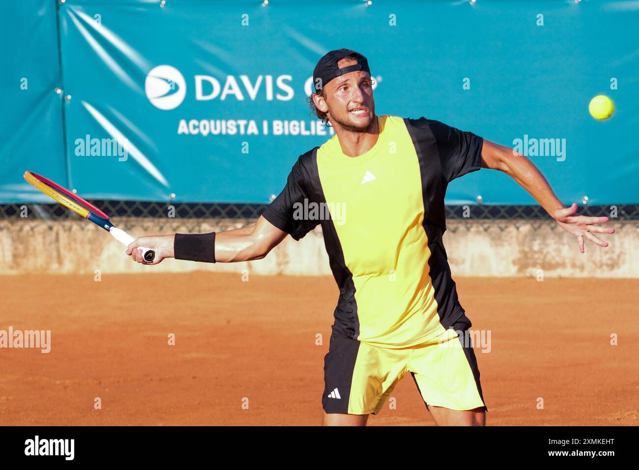 Federico Arnaboldi dall'Italia in azione durante gli internazionali di Verona - il torneo di tennis ATP Challenger 100 presso lo Sports Club Verona il 27 luglio 2024, Foto Stock