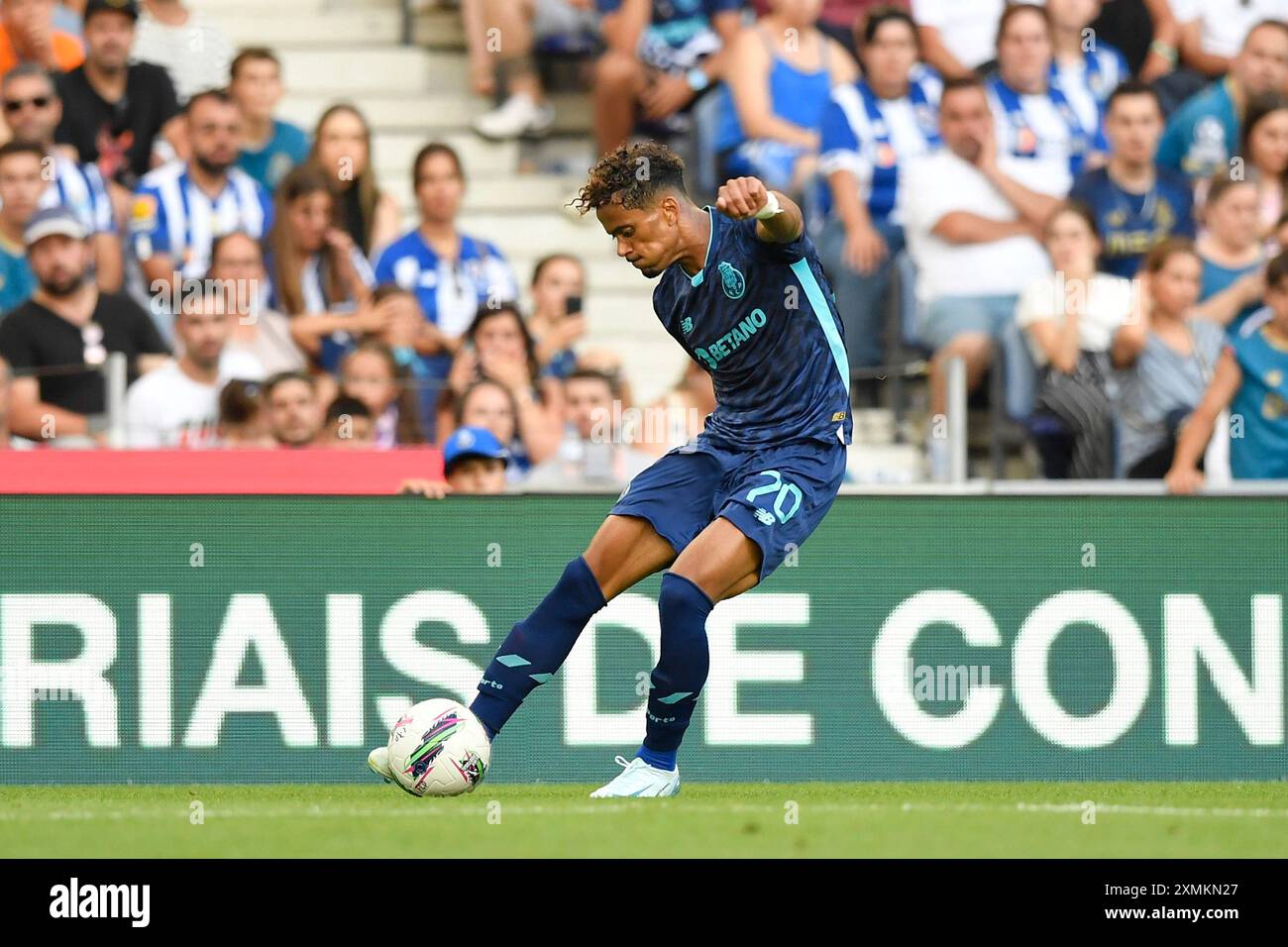 Porto, Portogallo. 28 luglio 2024. Dragao Stadium, amichevole di pre-stagione 2024/2025, FC Porto contro Sporting; Goncalo Borges del FC Porto, durante una partita tra FC Porto e al-Nassr per l'amichevole di pre-stagione 2024/2025 al Dragao Stadium di Porto il 28 luglio. Foto: Daniel Castro/DiaEsportivo/Alamy Live News crediti: DiaEsportivo/Alamy Live News Foto Stock