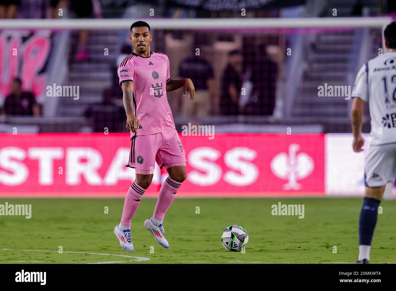 Fort Lauderdale, USA, 27 luglio 2024, David Martinez #14 alla partita Inter Miami CF vs Puebla Leagues Cup. Crediti: Chris Arjoon/American Presswire Foto Stock