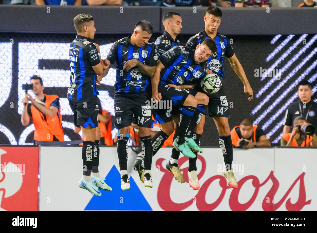 New York, New York, Stati Uniti. 28 luglio 2024. Murale di Queretaro girato durante la partita tra NYC FC e Queretaro allo Yankee Stadium (immagine di credito: © James Patrick Cooper/ZUMA Press Wire) SOLO PER USO EDITORIALE! Non per USO commerciale! Crediti: ZUMA Press, Inc./Alamy Live News Foto Stock