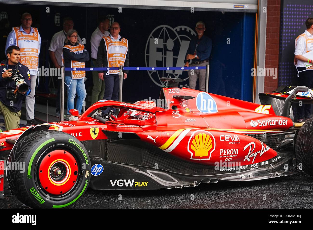 27.07.2024, Circuit de Spa-Francorchamps, Spa-Francorchhamps, Formula 1 Rolex Belgian Grand Prix 2024, im Bild 2.Startplatz für Charles Leclerc (MCO), Scuderia Ferrari HP (foto di Alessio De Marco/Sipa USA) crediti: SIPA USA/Alamy Live News Foto Stock