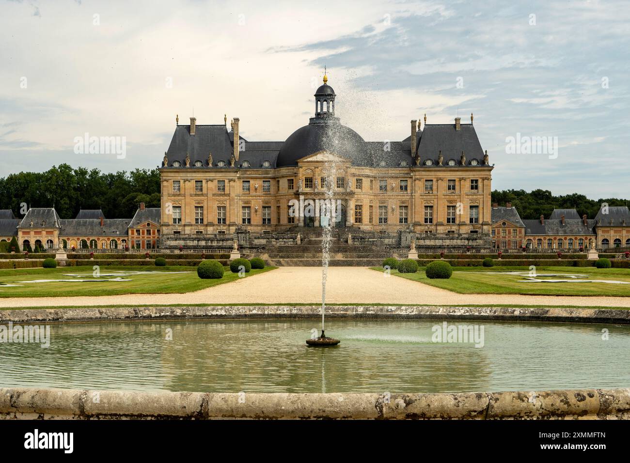 Chateau Vaux le Vicomte, Maincy, Iles de France, Francia Foto Stock