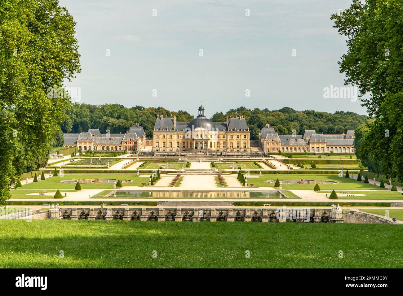 Chateau Vaux le Vicomte, Maincy, Iles de France, Francia Foto Stock