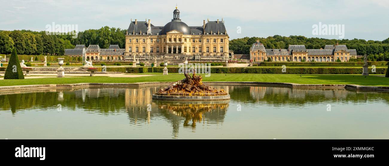 Chateau Vaux le Vicomte, Maincy, Ile-de-France, Francia Foto Stock