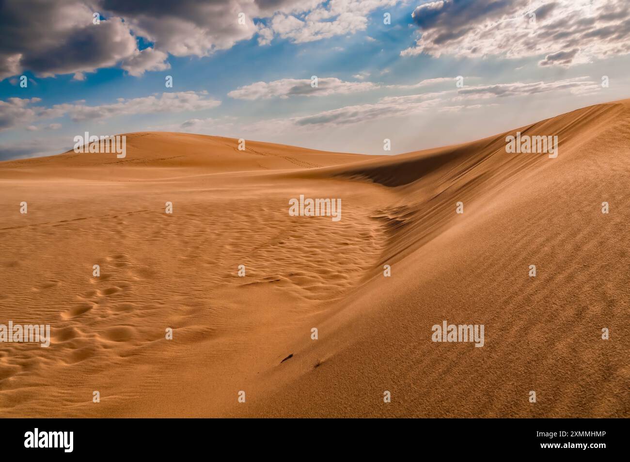 FRANCIA. GIRONDE (33) LA TESTE-DE-BUCH, PYLA-SUR-MER, DUNE DU PILAT SUMMIT ALLA FINE DELLA GIORNATA CON IMPRONTE Foto Stock
