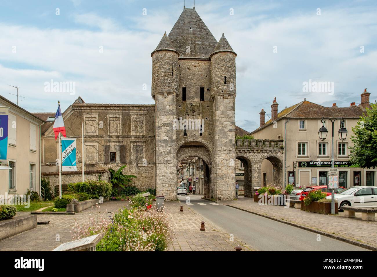 Le porte de Samois, Moret-sur-Loing, Ile-de-France, Francia Foto Stock