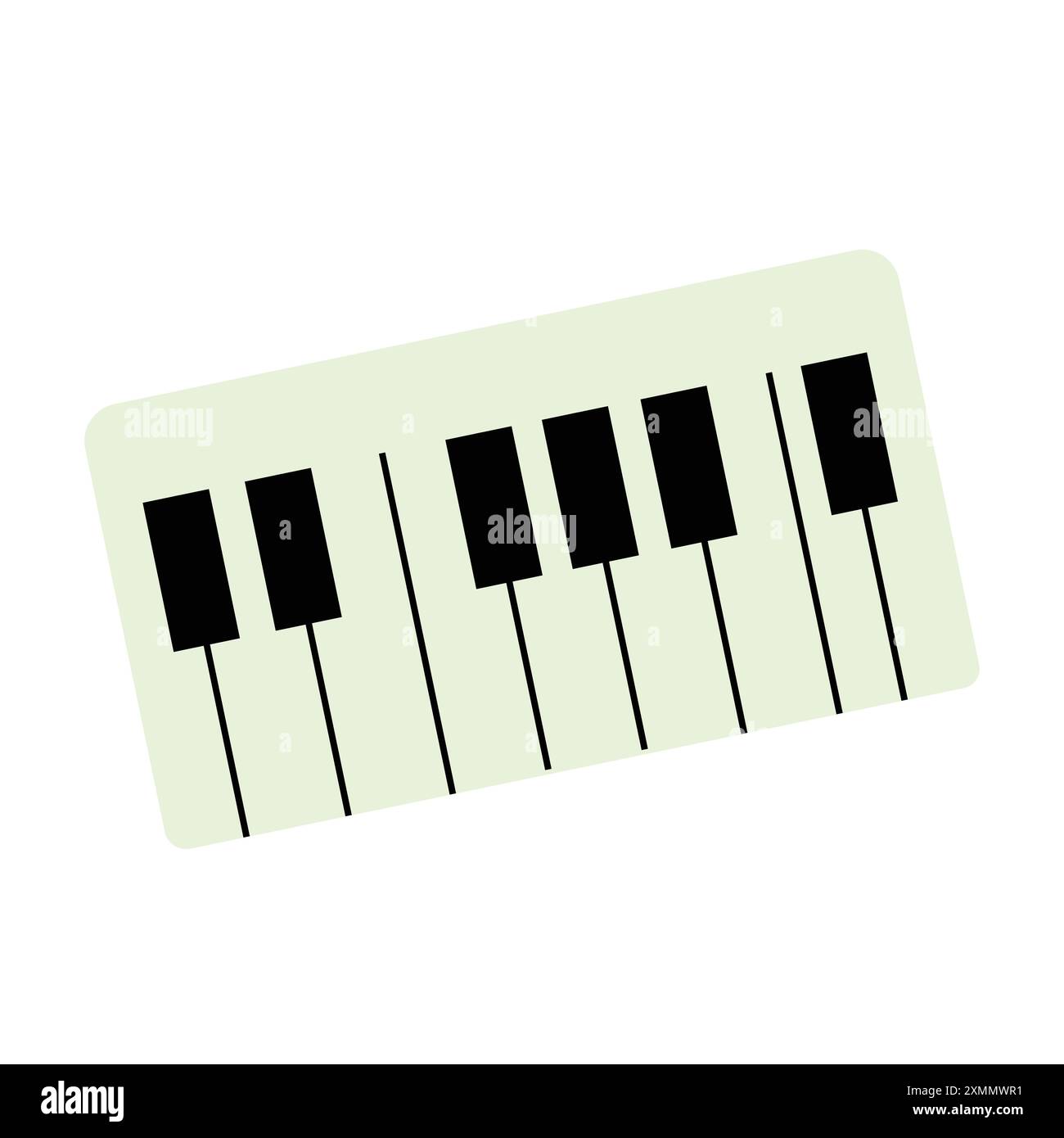 Introduzione alla scala pentatonica sullo stile piatto di illustrazione del piano doodle Illustrazione Vettoriale