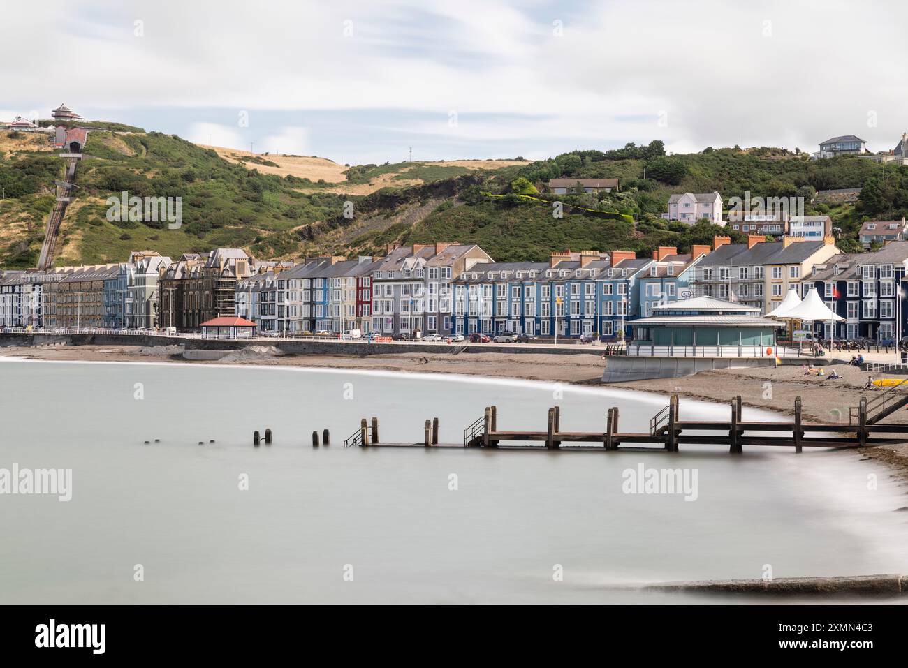 Lungomare e passeggiata di Aberystwyth, Galles occidentale, Regno Unito Foto Stock
