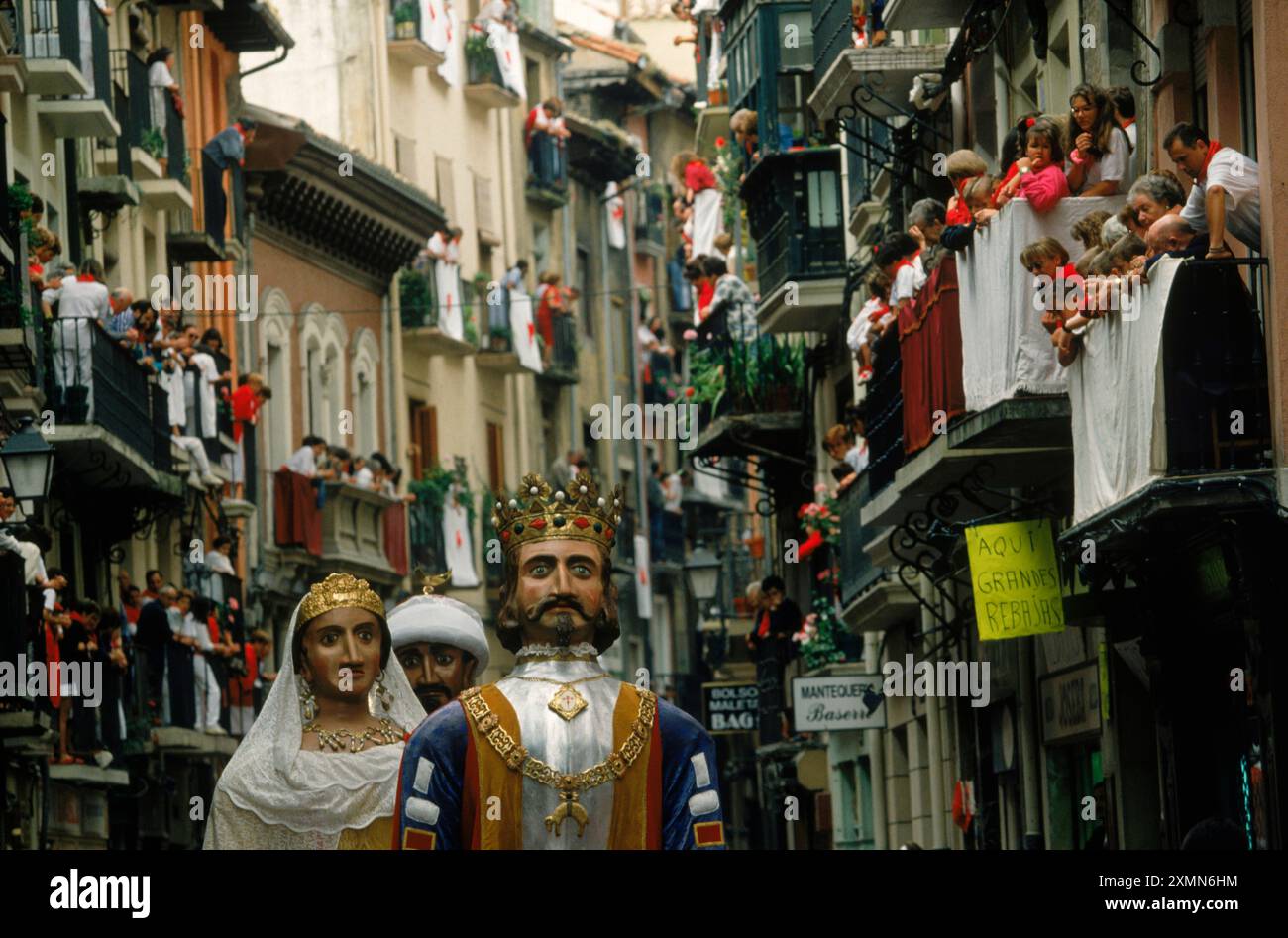 Sfilata per San Fermin, Pamplona, Spagna. Foto Stock