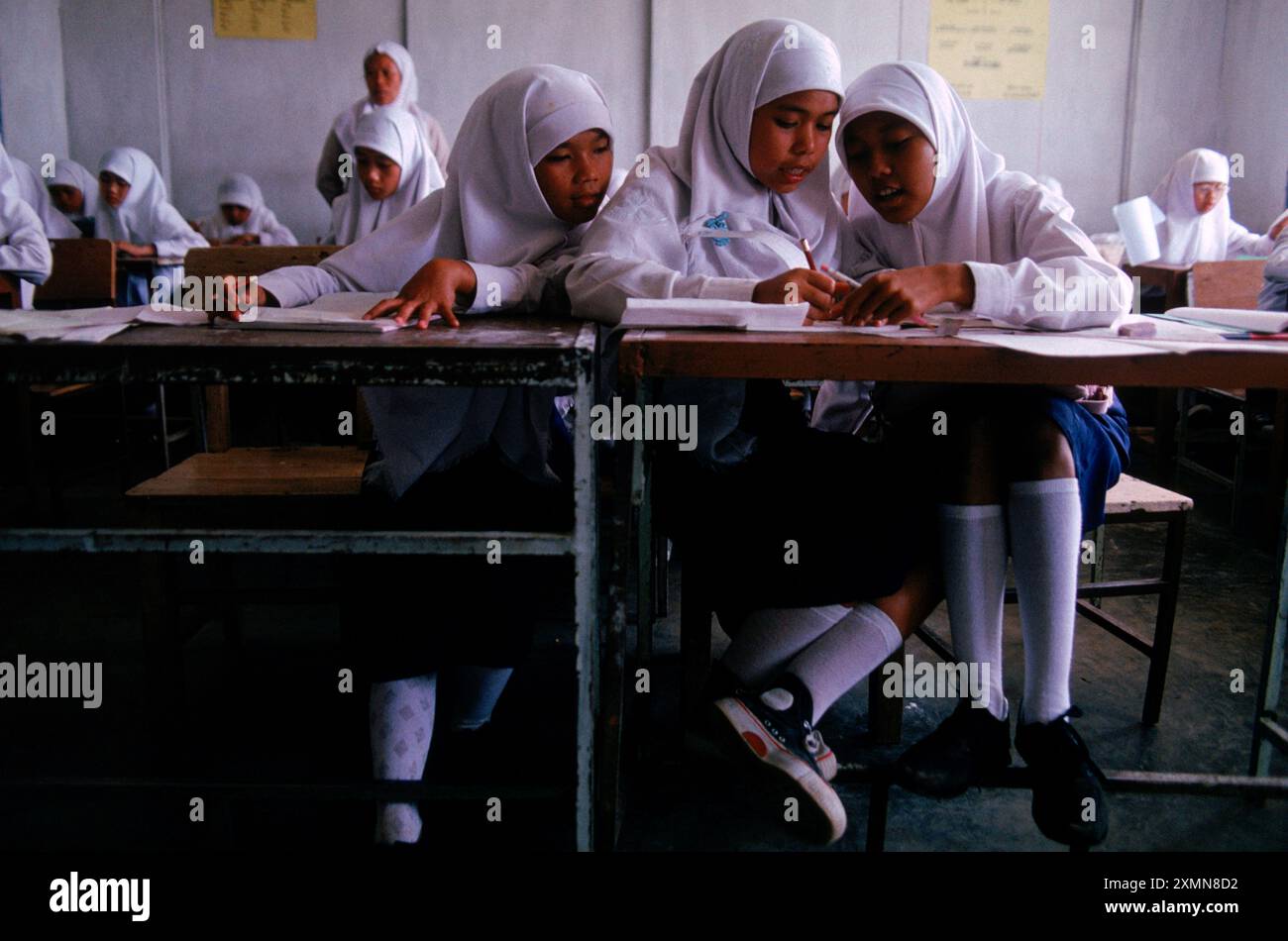 Scuola musulmana, Bandung, Giava, Indonesia. Foto Stock