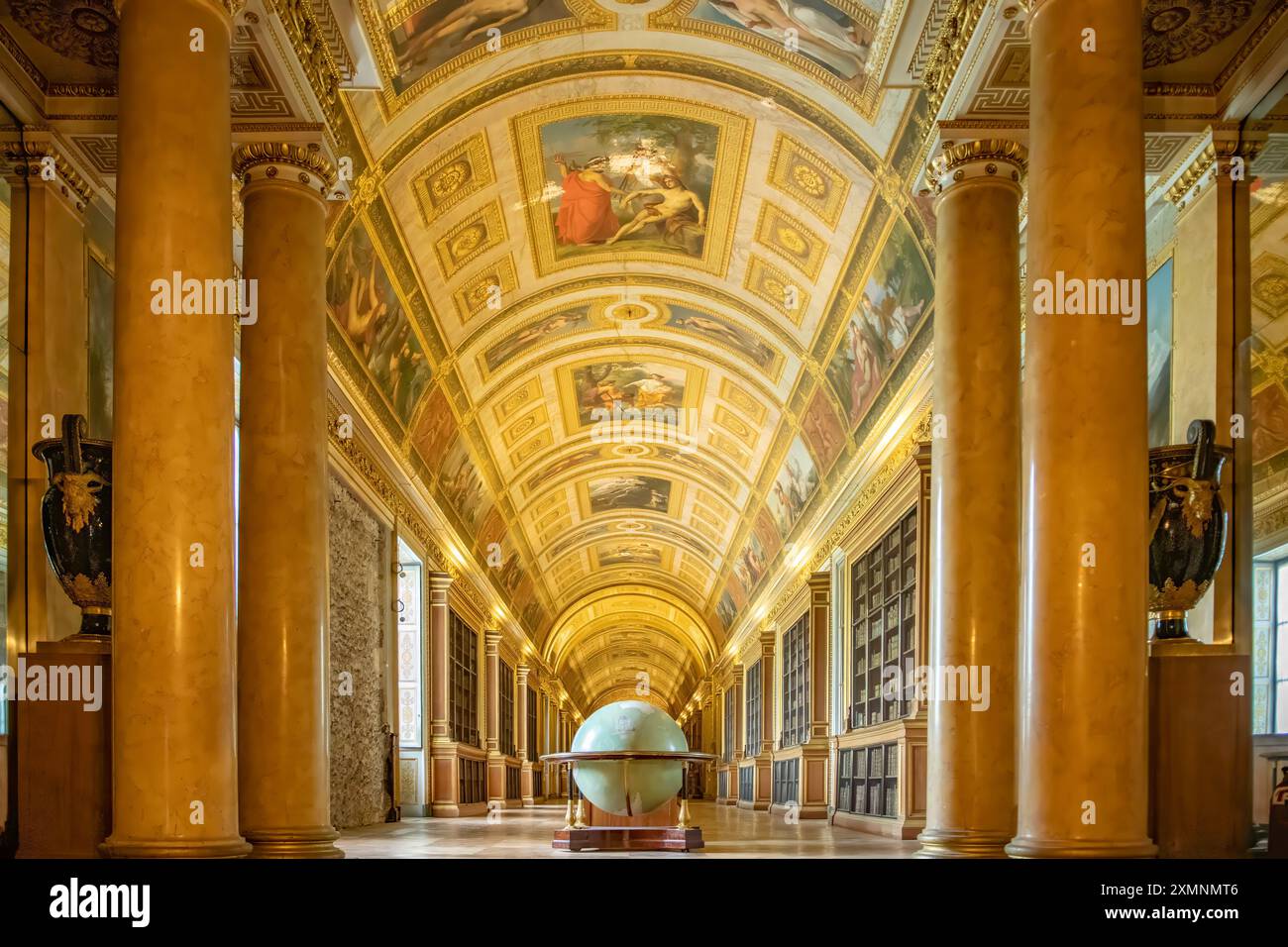 All'interno dello Chateau de Fontainebleau, Ile-de-France, Francia Foto Stock