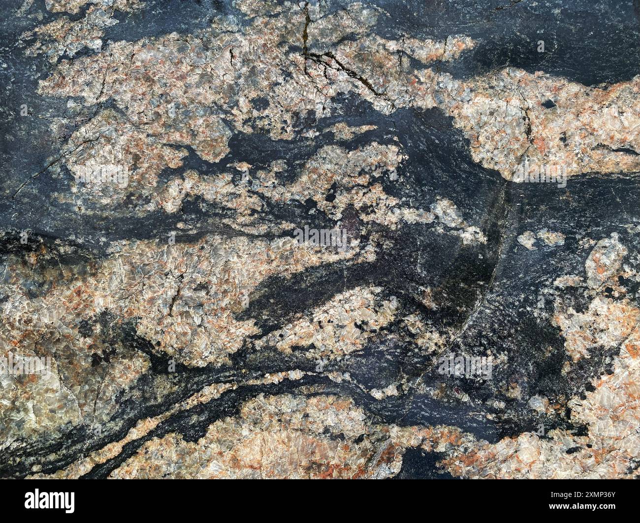 Vista dall'alto, sfondo astratto con struttura in marmo e pietra, pareti interne ed esterne e pavimenti piastrellati Foto Stock