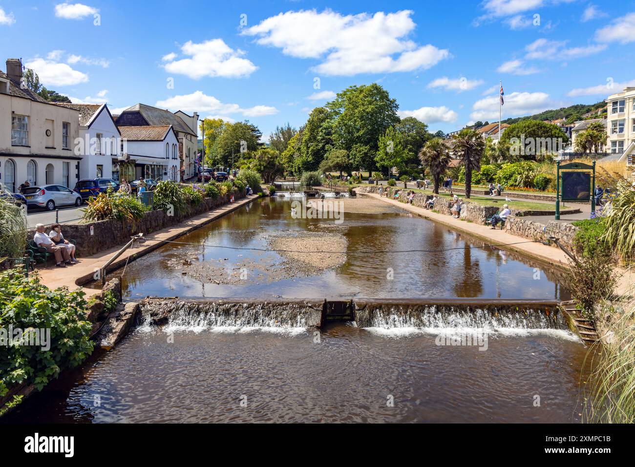 Dawlish Water, noto anche come The Brook, Dawlish, Devon, Regno Unito Foto Stock