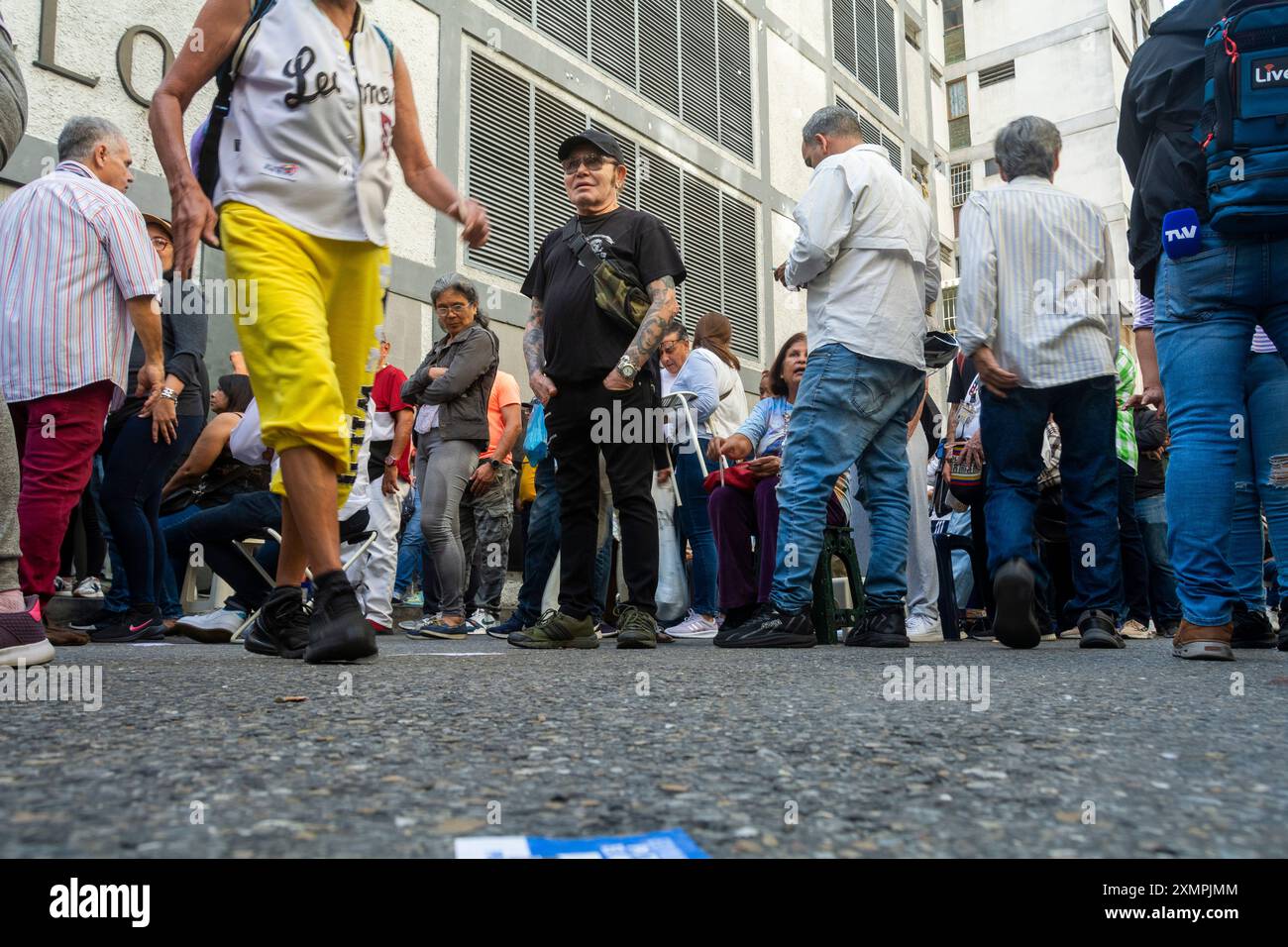 Giorno delle elezioni presidenziali in Venezuela, dove l'attuale presidente Nicolas Maduro e il candidato dell'opposizione Edmundo Gonzalez Urrutia Foto Stock