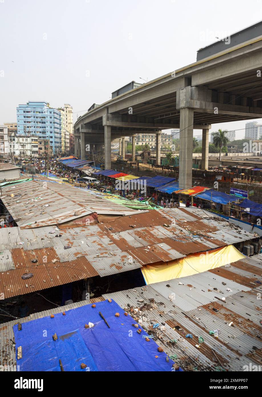 Kawran ha coperto bazar e Dhaka bypass Expressway, Dhaka Division, Dhaka, Bangladesh Foto Stock