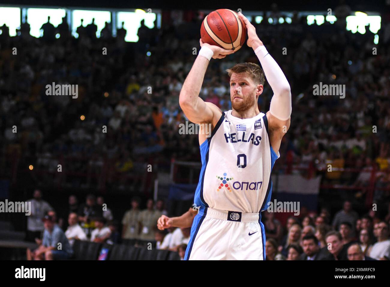 Thomas WalkUp (Grecia). Torneo di qualificazione olimpica FIBA. Pireo 2024. Foto Stock